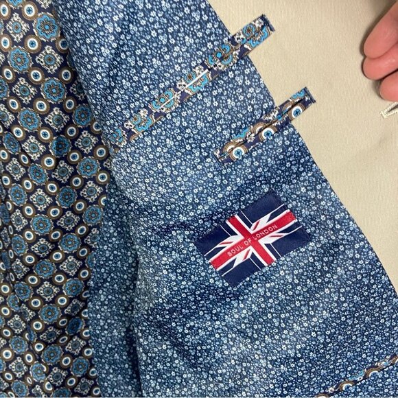 NEW Soul of London Suit Jacket Size 38R Simons Formalwear Dress Pants Beige Coat - Picture 10 of 14